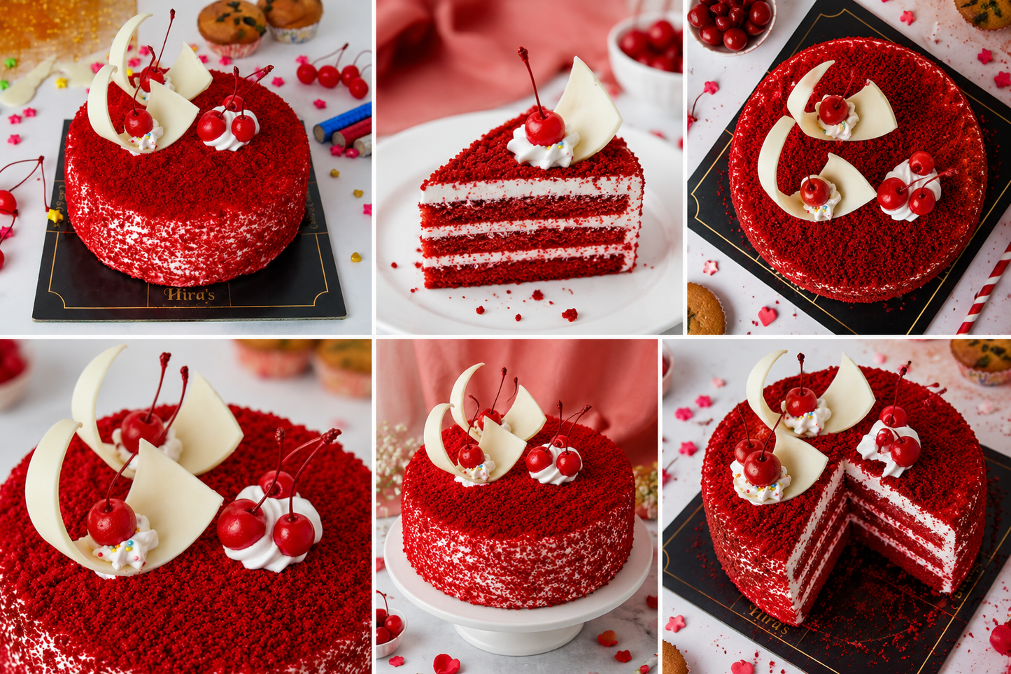Premium Red Velvet Cake ( 500 grams )| Rich Cream Cheese Red Velvet Cake | Designer Cherry Red Velvet Cake | Birthday Cake | Anniversary Cake | Celebration Cake | Fresh Bakery Cake