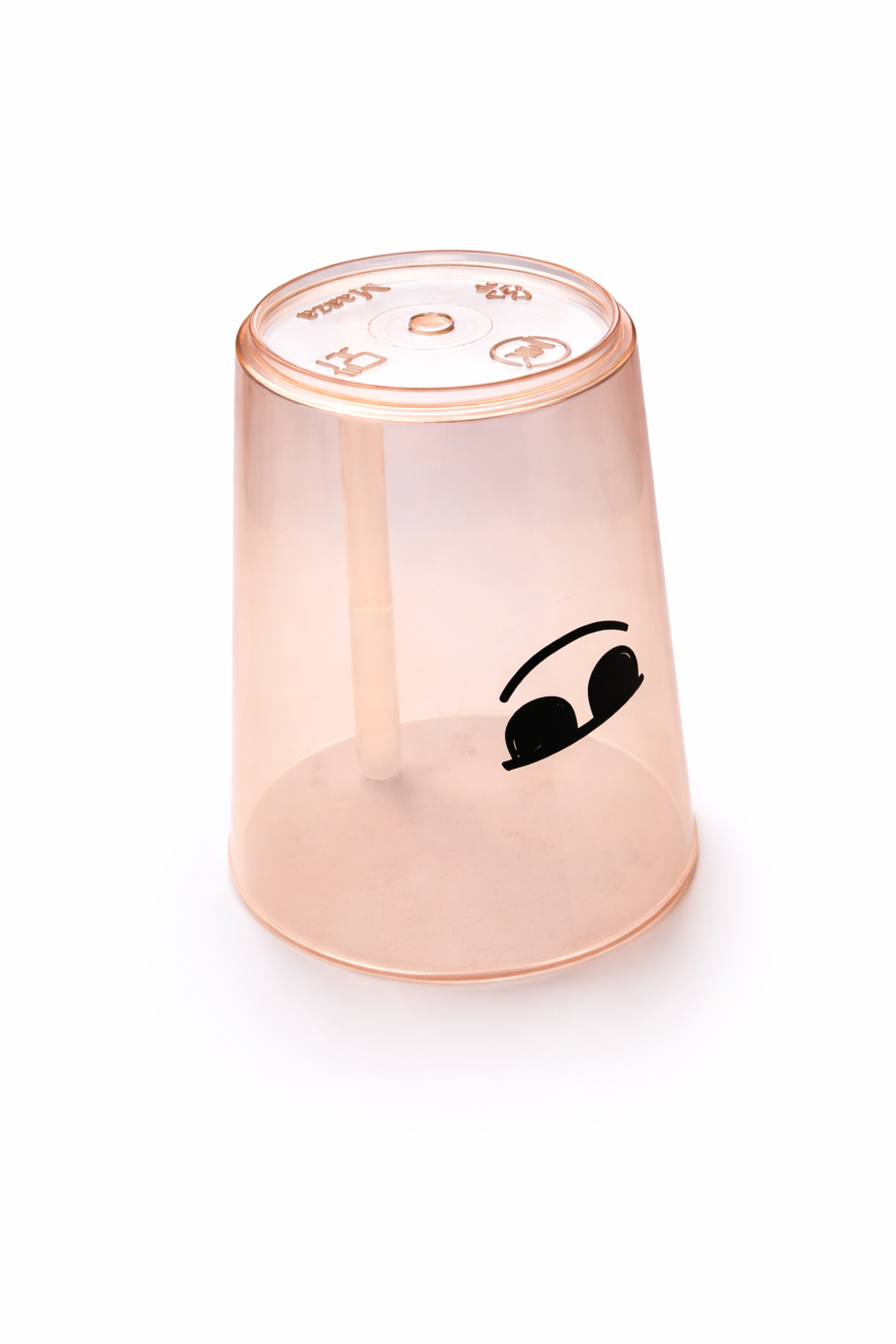 Plastic Tumbler with Straw 450ml (15oz) | BPA-Free Reusable Drinking Cup | Lightweight Durable Juice & Water Tumbler | Cute Smile Design | Kids & Adults Drinkware