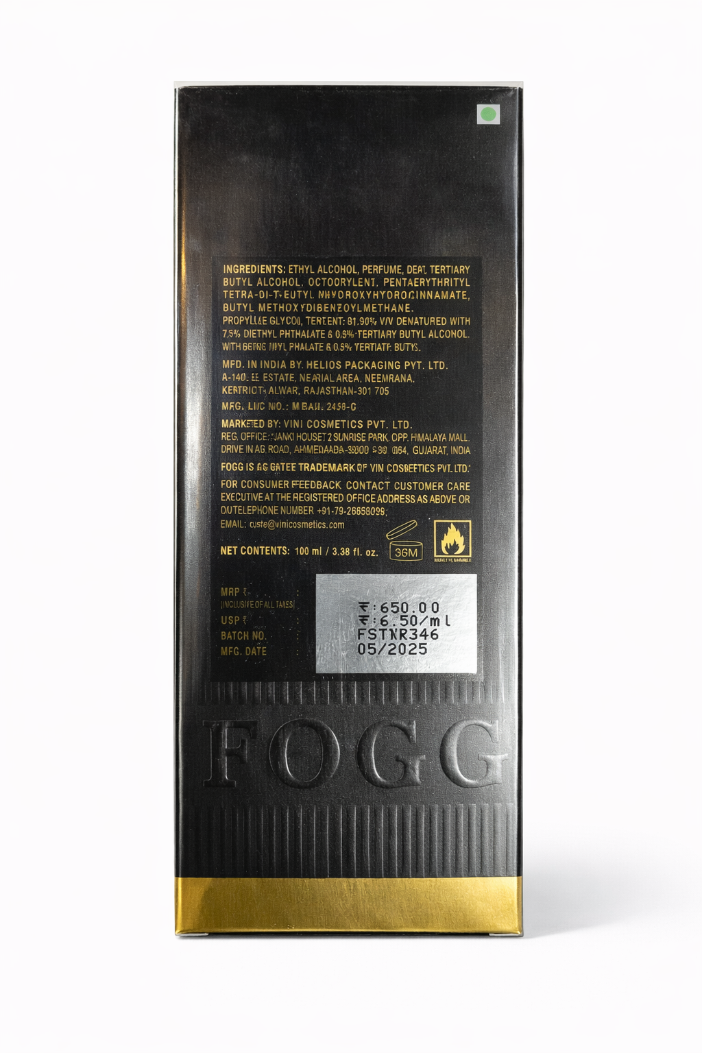 FOGG Intensio Eau De Parfum for Men 100ml | Long Lasting Woody Aromatic Perfume | Premium Fragrance Spray for Daily Use & Special Occasions