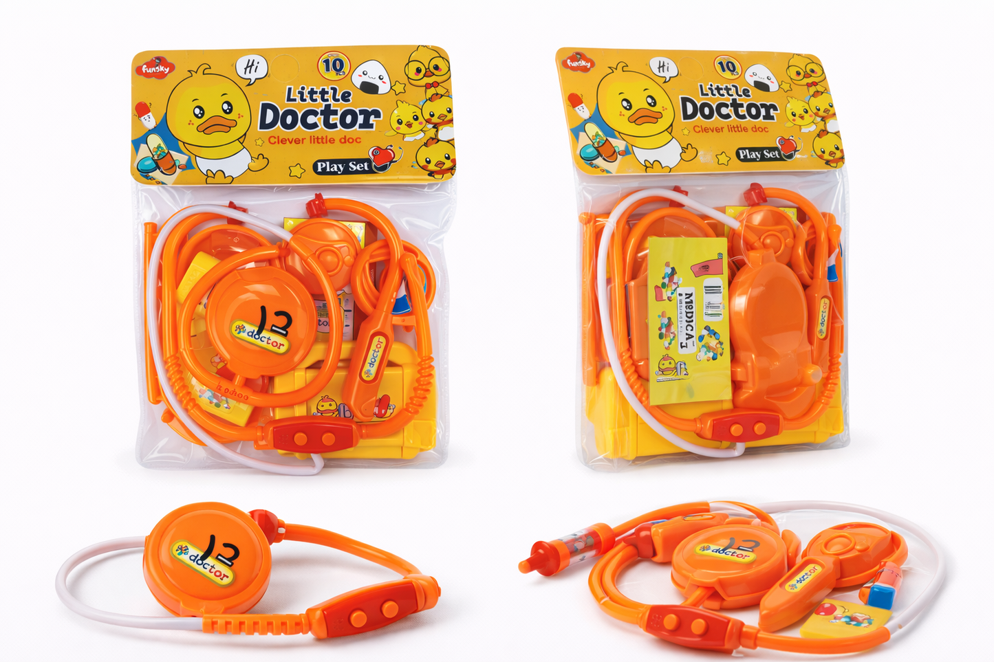 Little Doctor Toy Set for Kids (10 Pieces) | Pretend Play Medical Kit with Stethoscope, Injection & Tools