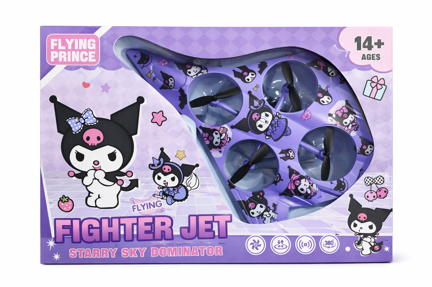 Hand Sensor Flying Spinner Toy for Kids & Teens – LED Light Mini Drone UFO with 360° Rotation, Automatic Hover & Music – Cute Cartoon Design Flying Toy (Rechargeable)