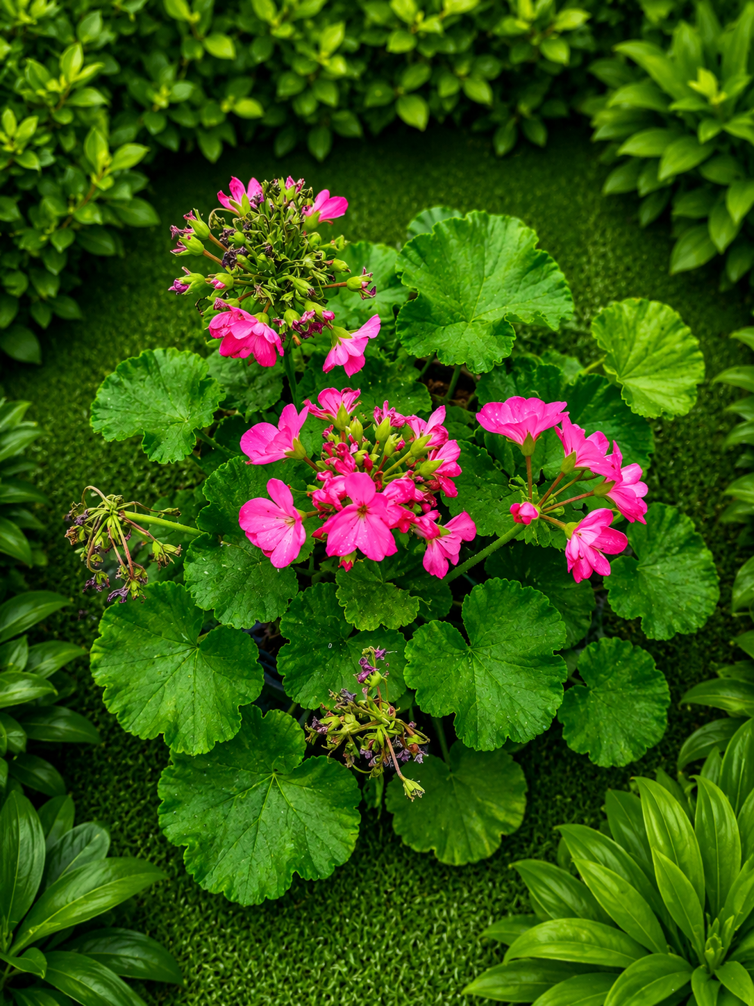 Geranium Live Flowering Plant (Pelargonium spp.) | Bright Pink Bloom Ornamental Plant for Balcony, Pots & Garden | Easy Care Decorative Flower Plant
