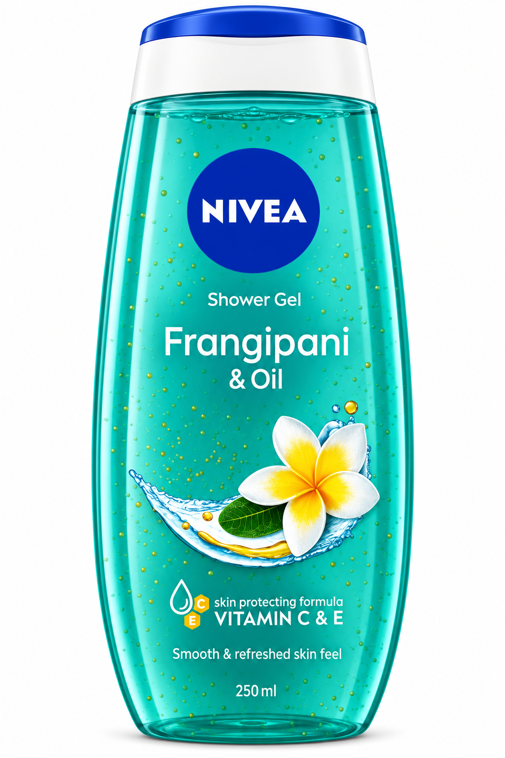 NIVEA Waterlily & Oil Shower Gel 250ml | Vitamin C & E Body Wash | Refreshing Fragrance | pH Skin Neutral | Moisturizing Shower Gel for All Skin Types