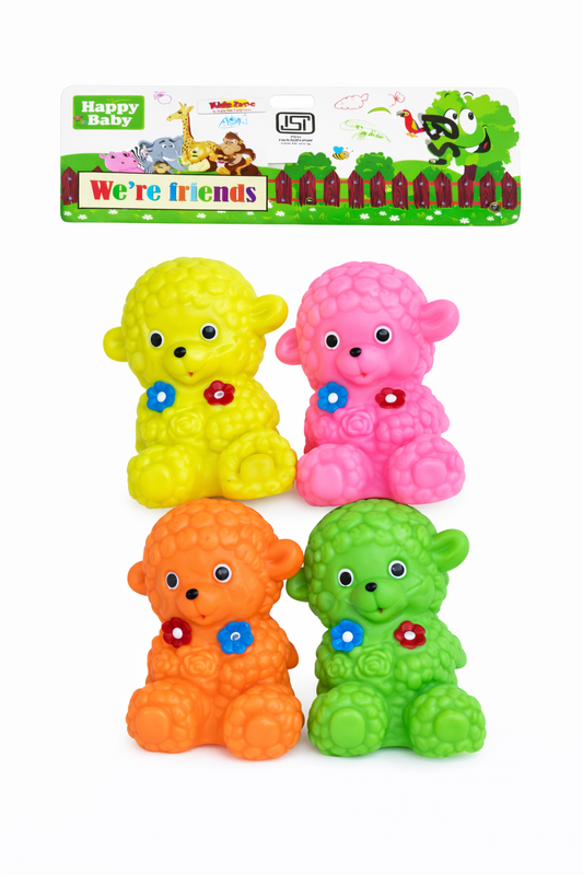 Baby Bath Toys Squeeze Set | Animal Squeezy Toys for Toddlers | Soft Rubber Bath Toy Set with Shapes