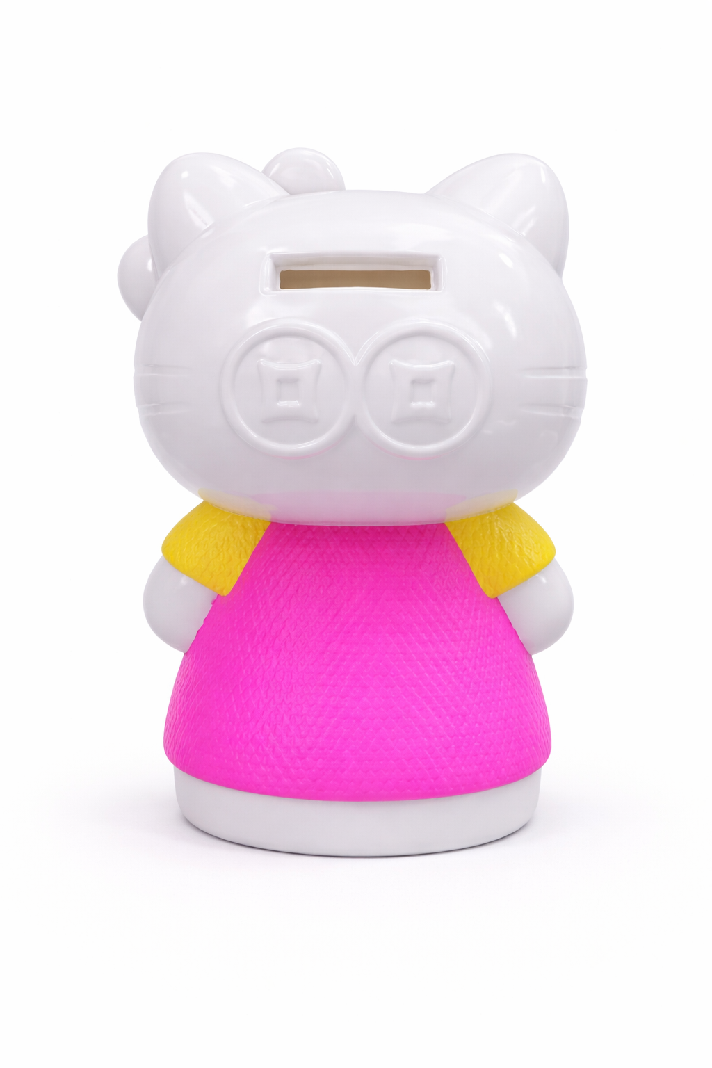 Hello Kitty Piggy Bank for Kids, Cute Coin Bank with Coin Slot & Easy Access, 6.5 Inch Plastic Money Saving Box, Gift for Girls (3+ Years)