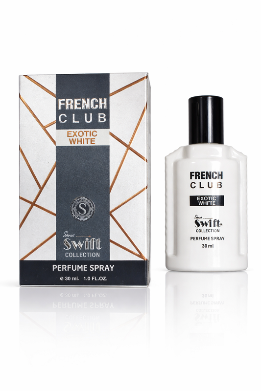 French Club Exotic White Eau De Parfum Spray 30ml – Long Lasting Premium Fragrance for Men & Women | Travel Size Perfume | Elegant Unisex Scent