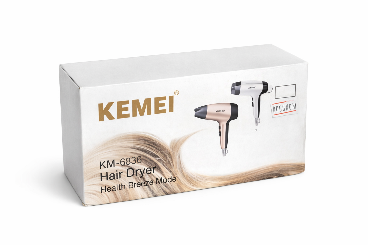 Kemei KM-6836 हेयर ड्रायर 1800W | 3 हीट और स्पीड सेटिंग के साथ प्रोफेशनल हेयर ड्रायर | 3डी एयर फ्लो टेक्नोलॉजी