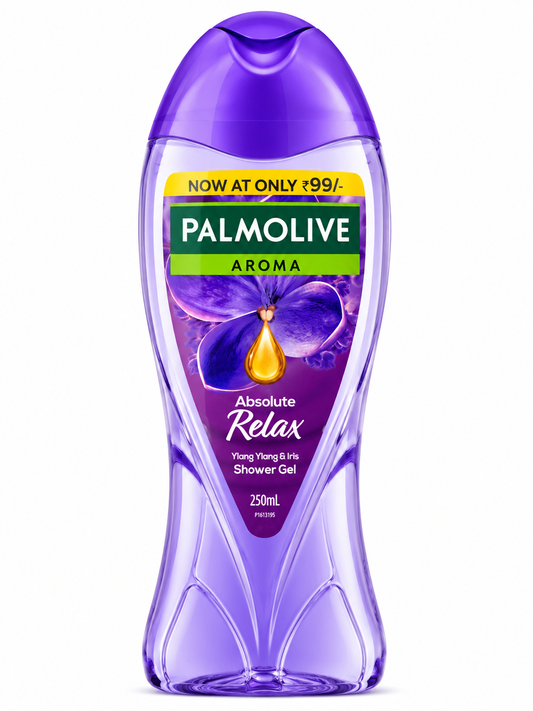 Palmolive Aroma Absolute Relax Shower Gel, Ylang Ylang & Iris, 250 ml | Relaxing Fragrance | Moisturizing Shower Gel | Soft & Smooth Skin | pH Balanced Formula