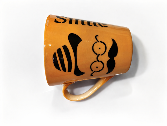 Funny Smile Face Coffee Mug | Ceramic Printed Tea & Coffee Cup with Mustache Design