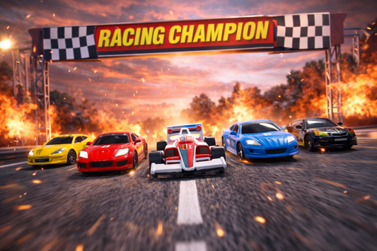 Pull Back Toy Cars Set for Kids | 5 Pack Racing Cars Toy Set | Friction Powered Mini Cars | Fast Speed Vehicles for Boys & Girls