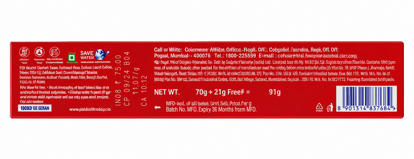 Colgate MaxFresh Red Gel Toothpaste 91g (70g + 21g Free) | With Cooling Crystals | Cool Mint Flavour | Fresh Breath & Cavity Protection | Gel Toothpaste for Adults & Kids Above 6 Years