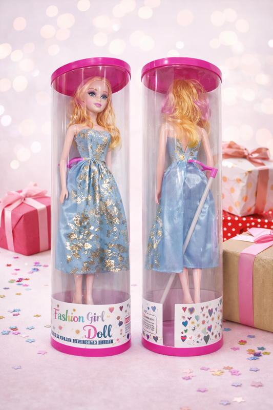 ashion Girl Doll Toy with Dress | Princess Style Doll with Storage Tube