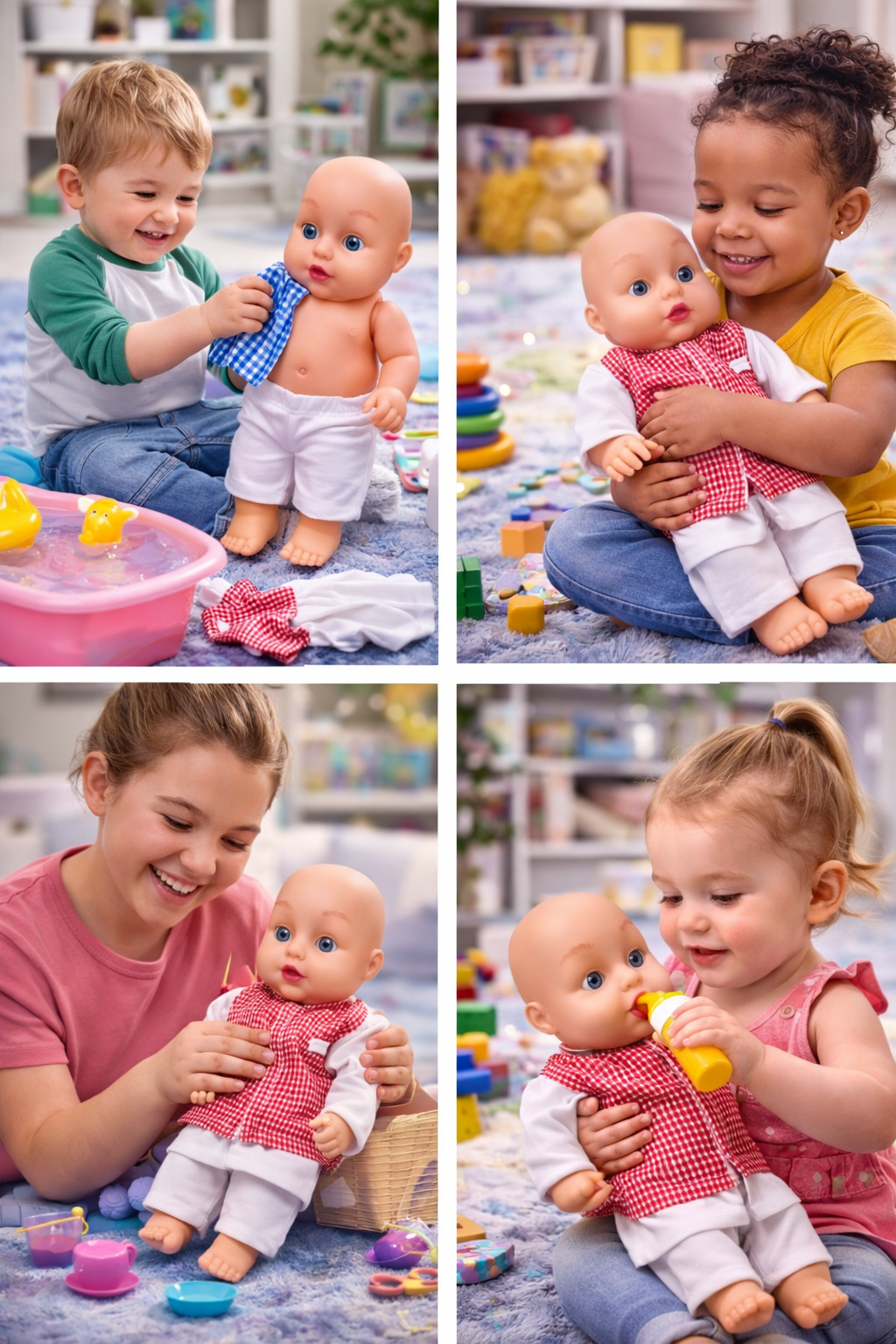 Royal Babab Baby Doll for Kids (3+ Years) – 12 Inch Soft Touch Doll with Removable Clothes, Huggable Toy for Girls & Boys, Pretend Play Baby Doll Gift