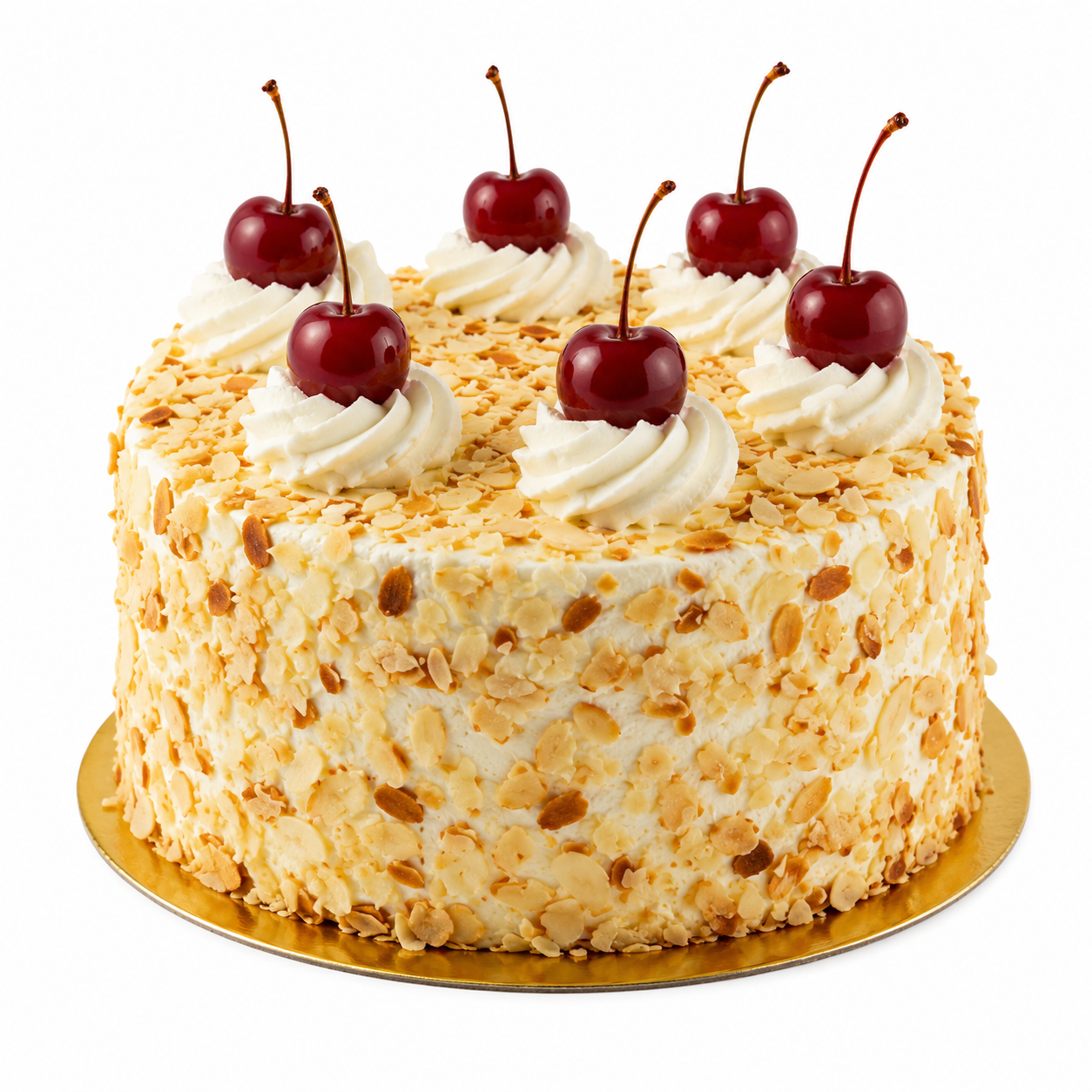 Pineapple Almond Cake (500 grams) | Premium Fresh Cream Pineapple Cake | Almond Flakes Topping Cake | Birthday, Anniversary & Celebration Cake