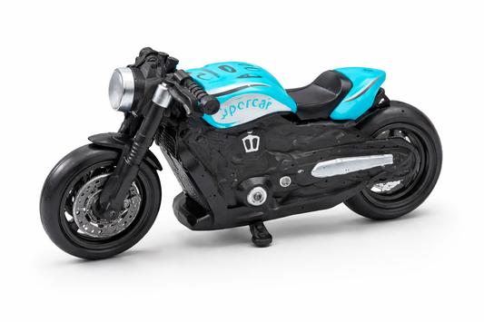 Die-Cast Metal Toy Bike for Kids | Pull Back Motorcycle Model with Light & Sound | 1:18 Scale Mini Bike | Realistic Design with Rubber Tires | Kids Toy Vehicle (3+ Years)