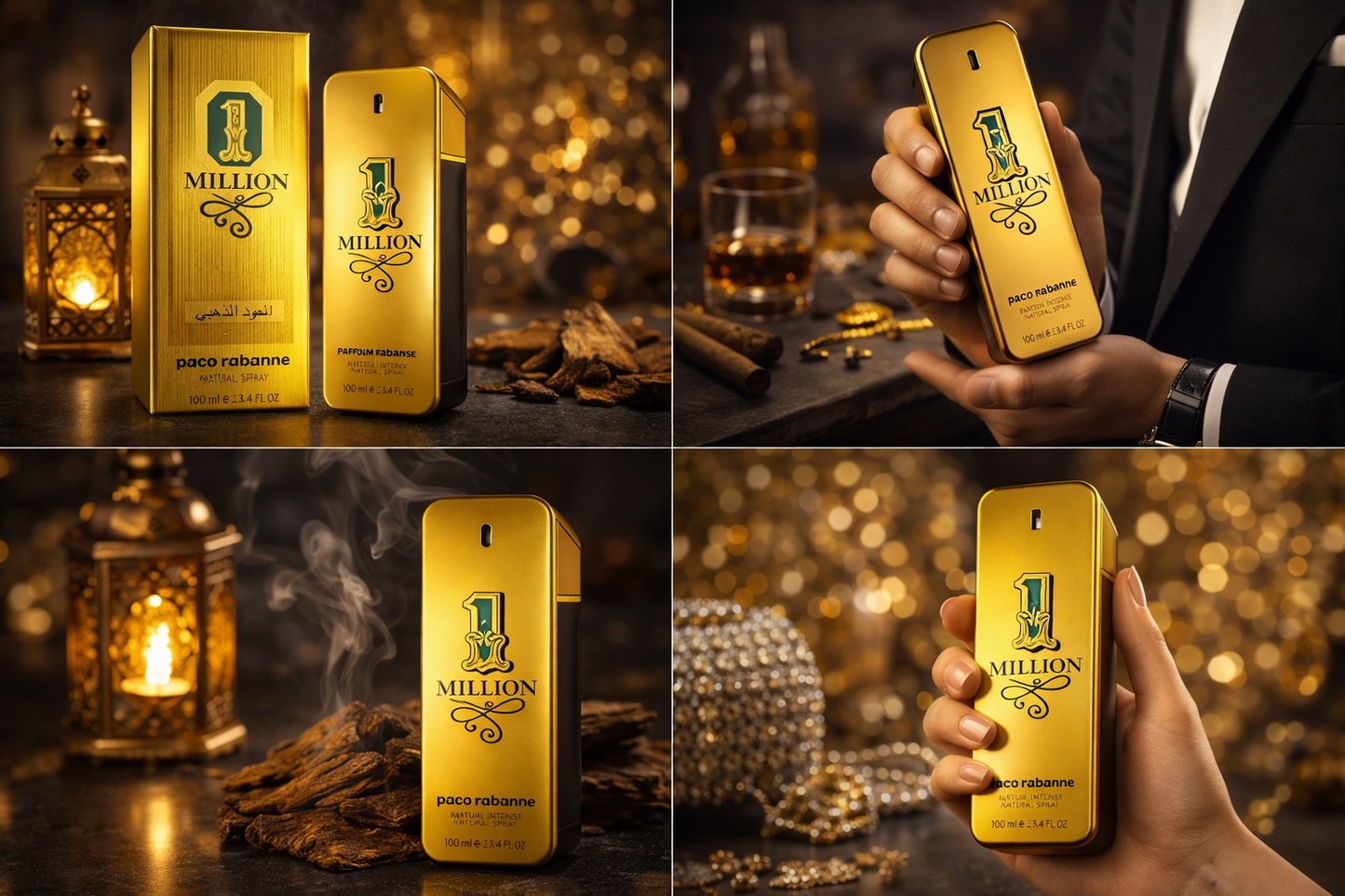Paco Rabanne 1 Million Parfum Intense 100ml – Luxury Oud Perfume for Men | Long Lasting Premium Fragrance | Iconic Gold Bottle Perfume
