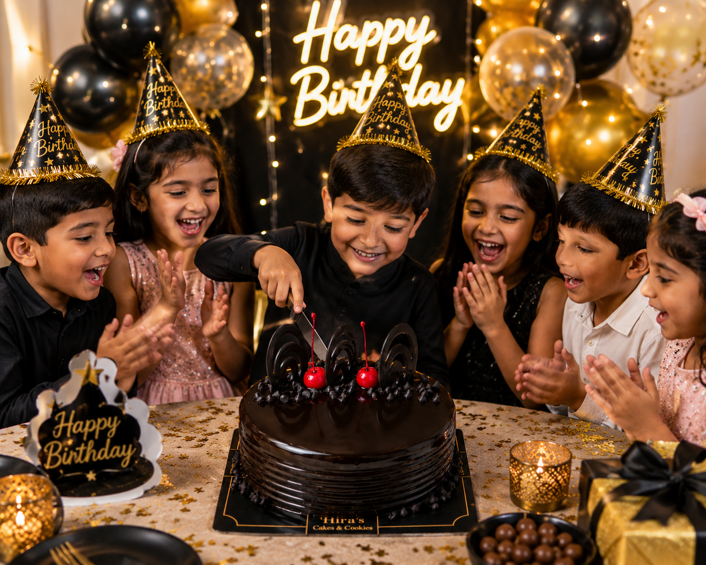 Premium Chocolate Truffle Cake (500 grams) Rich Dark Chocolate Fresh Cream Cake | Designer Chocolate Cake with Cherry Topping | Birthday Cake | Anniversary Cake | Celebration Cake
