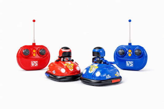 Remote Control Bumper Cars for Kids, 2 Player RC Battle Cars with Collision Ejection, 360° Spinning Action, Realistic Sounds, USB Rechargeable, Ages 6+