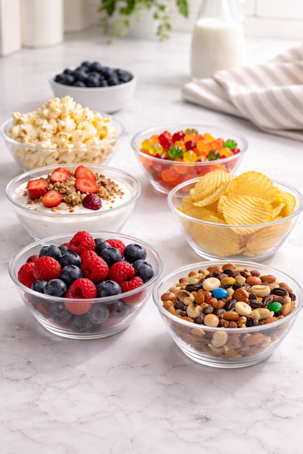 Clear Glass Bowls Set of 6 – Transparent Serving Bowls for Snacks, Desserts & Dips – Durable, Lightweight, Multipurpose Kitchen Bowls for Home & Dining