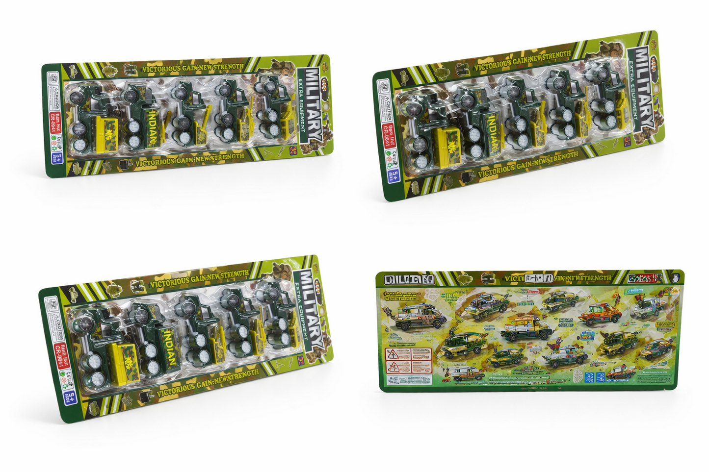 Mini Military Vehicle Toy Set for Kids (Pack of 6), Army Truck & Tank Toys, Pull Back Mini Cars, Plastic Military Toy Vehicles for Boys (Ages 3+)