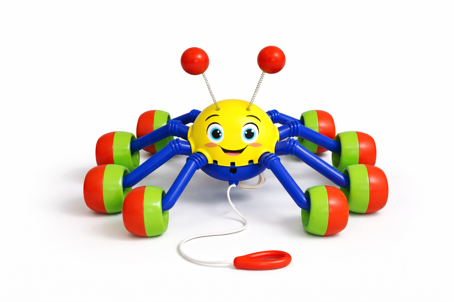 Pulling Octopus Toy for Kids (3+ Years) – Pull Along Wobbly Octopus with Bumpy Walk, Moving Legs, Bouncy Antennas, Motor Skill Development Toy