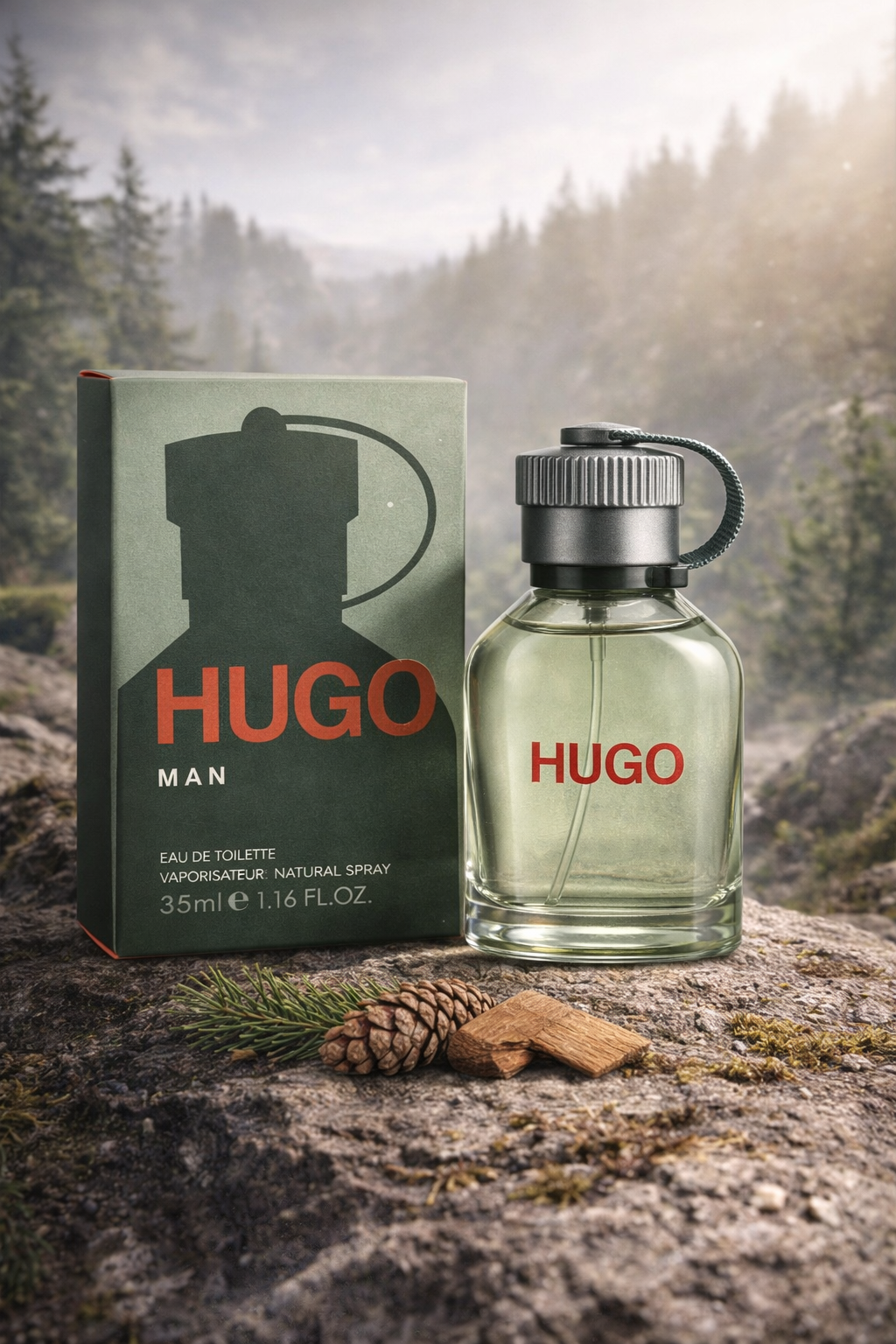 Hugo Boss Hugo Man Eau De Toilette for Men, Fresh Aromatic Fragrance with Green Apple, Grapefruit & Sandalwood Notes, 35ml
