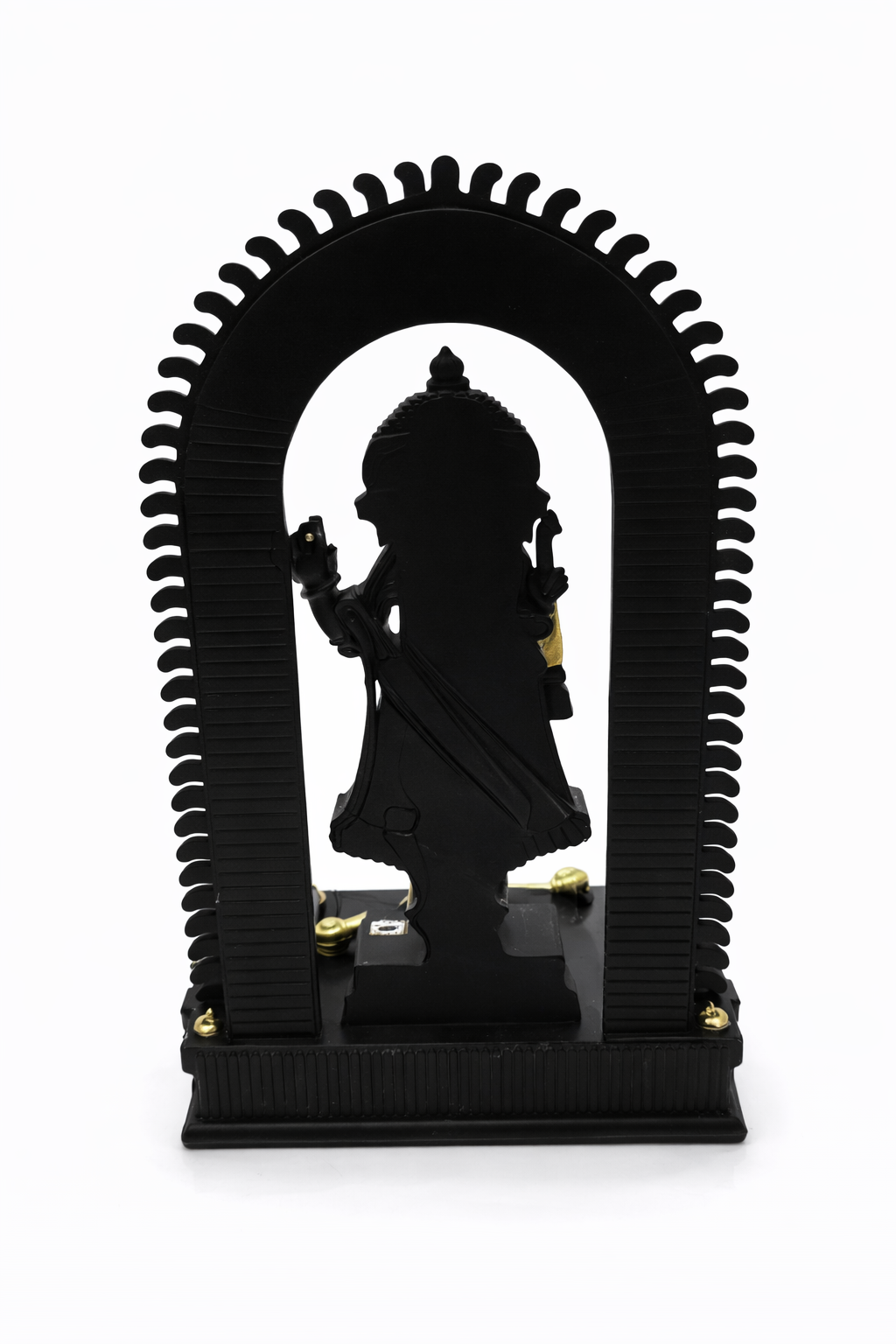 Lord Ram Statue Idol for Home Temple | Premium Black & Gold Decorative Murti with Arch