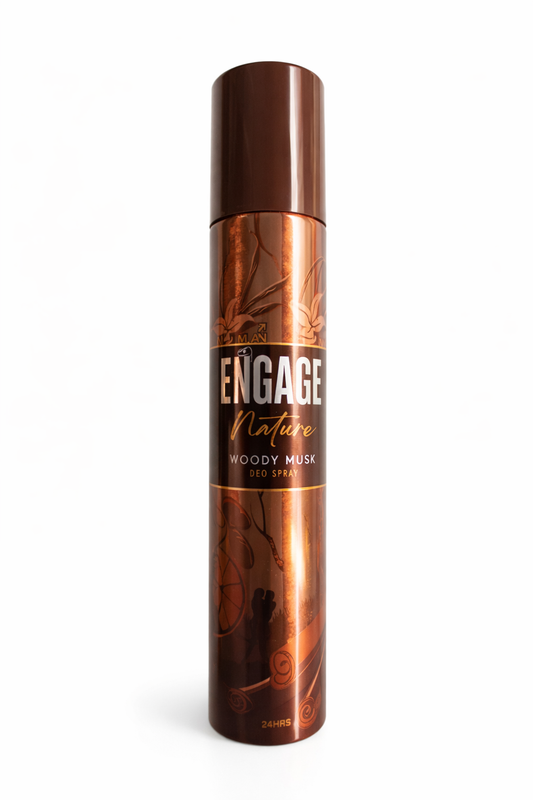 Engage Nature Woody Musk Deo Spray for Men, 150ml | 24-Hour Long Lasting Odour Protection | New Multivitamin Formula | Masculine Woody & Musky Fragrance