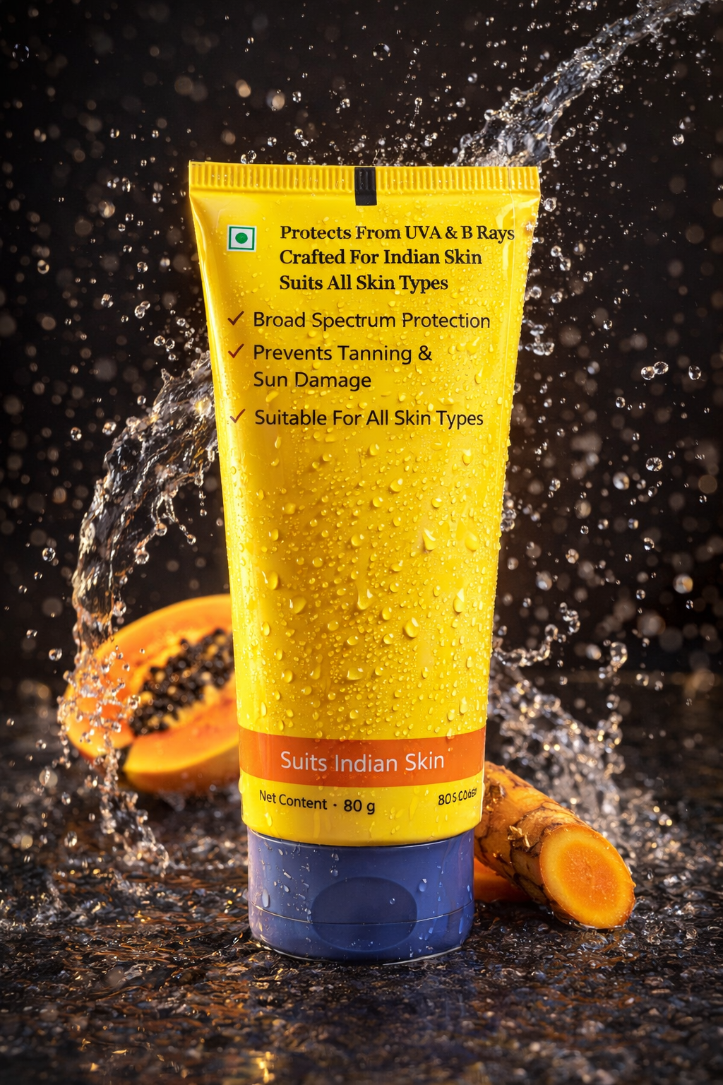 Advanced Sun Protection Sunscreen for Indian Skin, Broad Spectrum UVA/UVB Protection, Anti-Tan Daily Sunscreen for All Skin Types