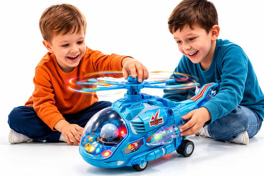 Helicopter Toy for Kids with Lights & Sound | Battery Operated Toy Helicopter with Spinning Rotor Blades
