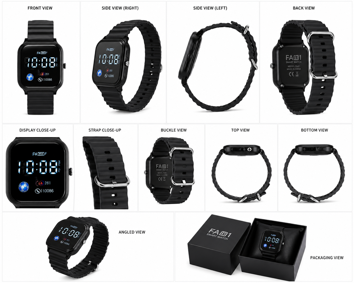 Smart Fitness Watch for Men & Women with Heart Rate Monitor, Step Counter, Sports Modes,