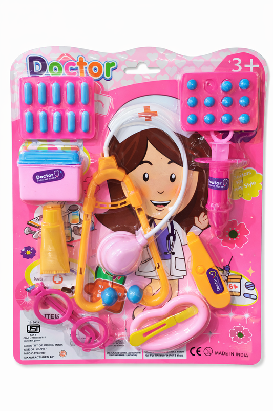 24-Piece Doctor Play Set for Kids | Fun & Educational Pretend Play Kit for Toddlers | Includes Stethoscope, Toy Syringe, & Carrying Case