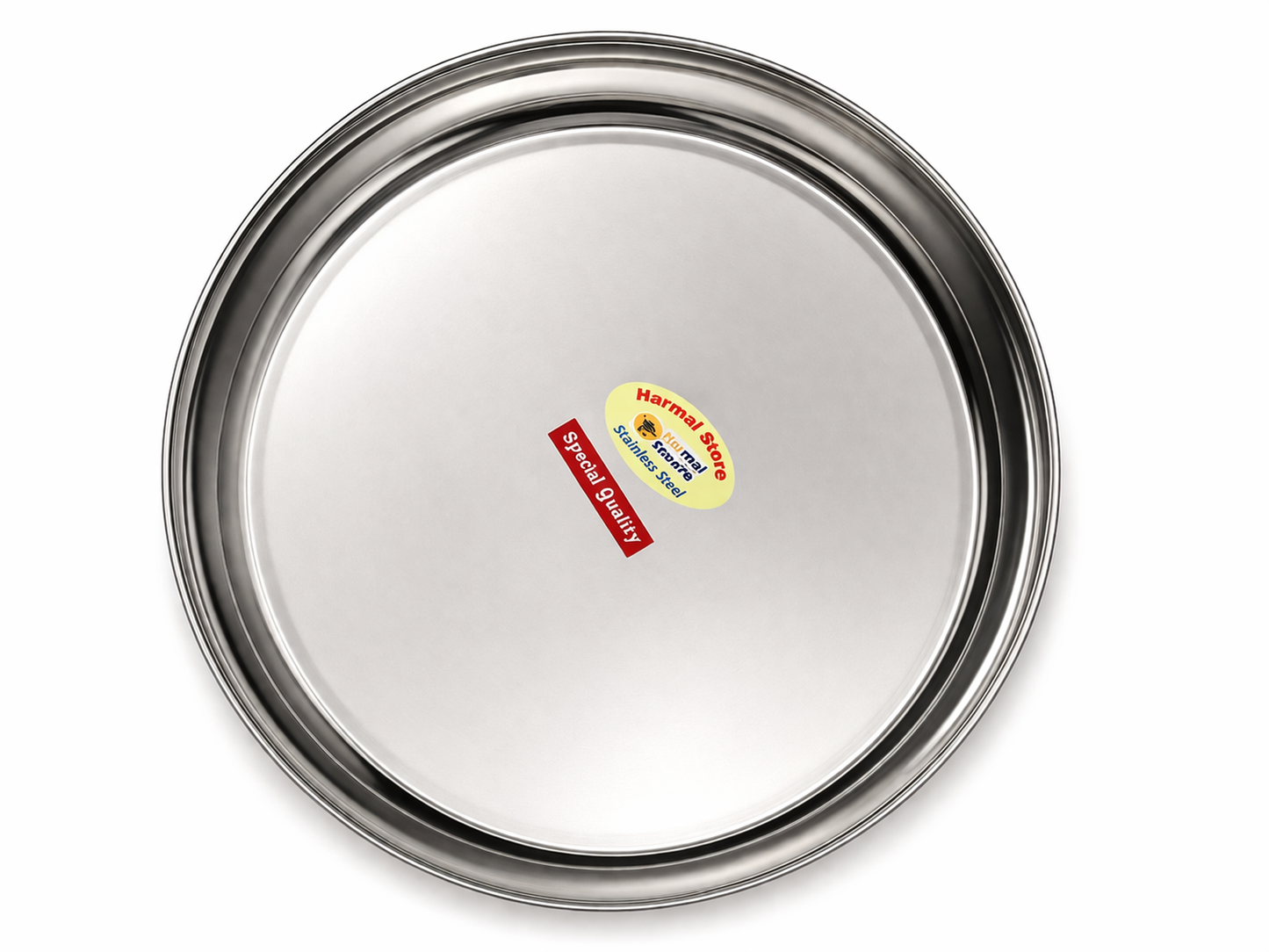 Stainless Steel Serving Tray 11.5 Inch – Round Food Grade Serving Plate, Rust-Resistant, Mirror Finish, Heavy Duty Kitchen & Dining Tray