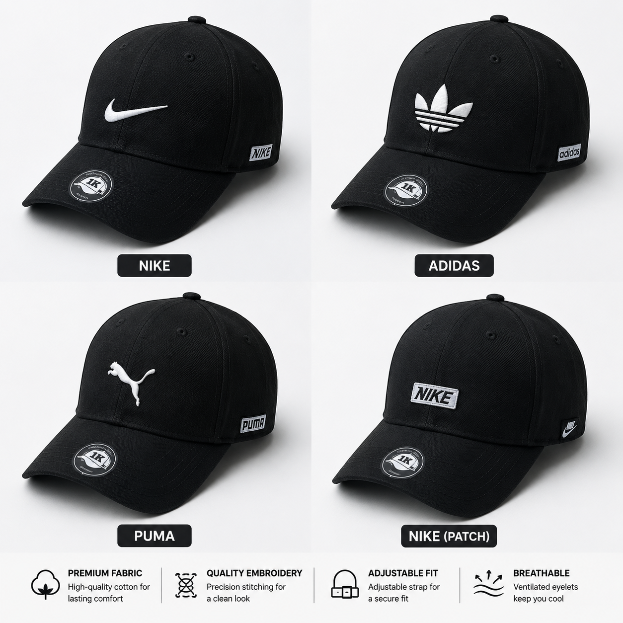 Premium Embroidered Baseball Cap for Men & Women 1 PEACE | Adjustable Cotton Sports Cap | Casual Snapback Hat with Curved Brim | Black Unisex Cap for Sports, Outdoor & Daily Wear