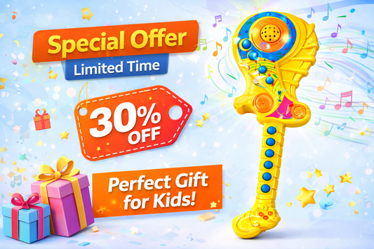 Musical Toy Wand for Kids 3+ Years | Light & Sound Music Wand Toy with 8 Sound Buttons