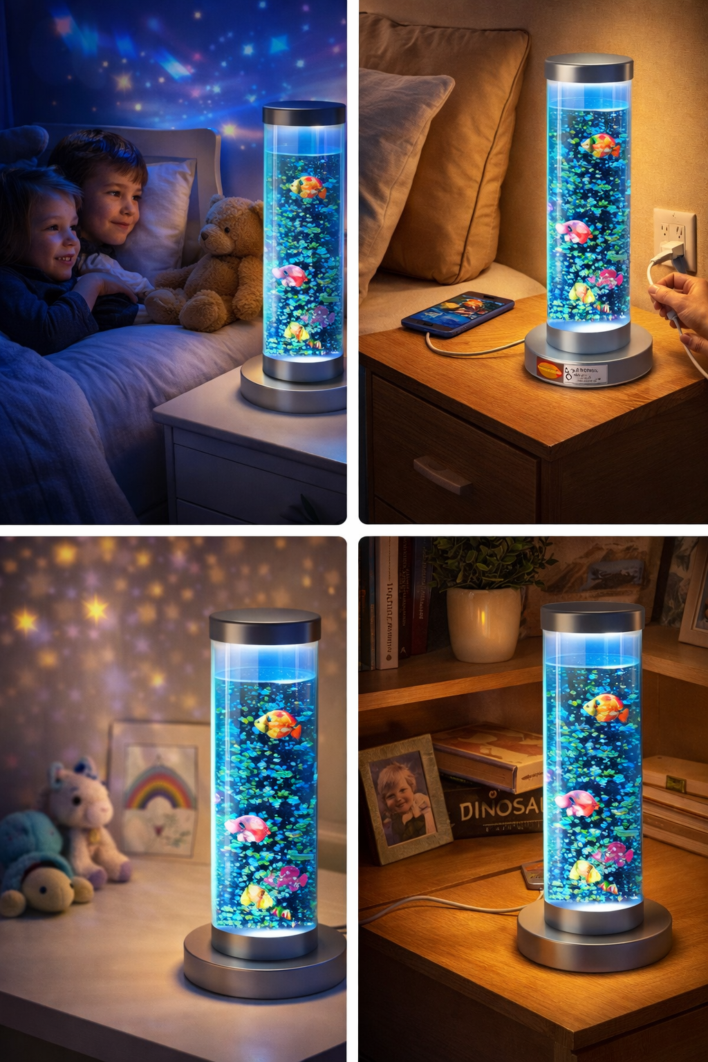 RGB Bubble LED Lamp with 7 Color Changing Effects | Liquid Motion Night Light