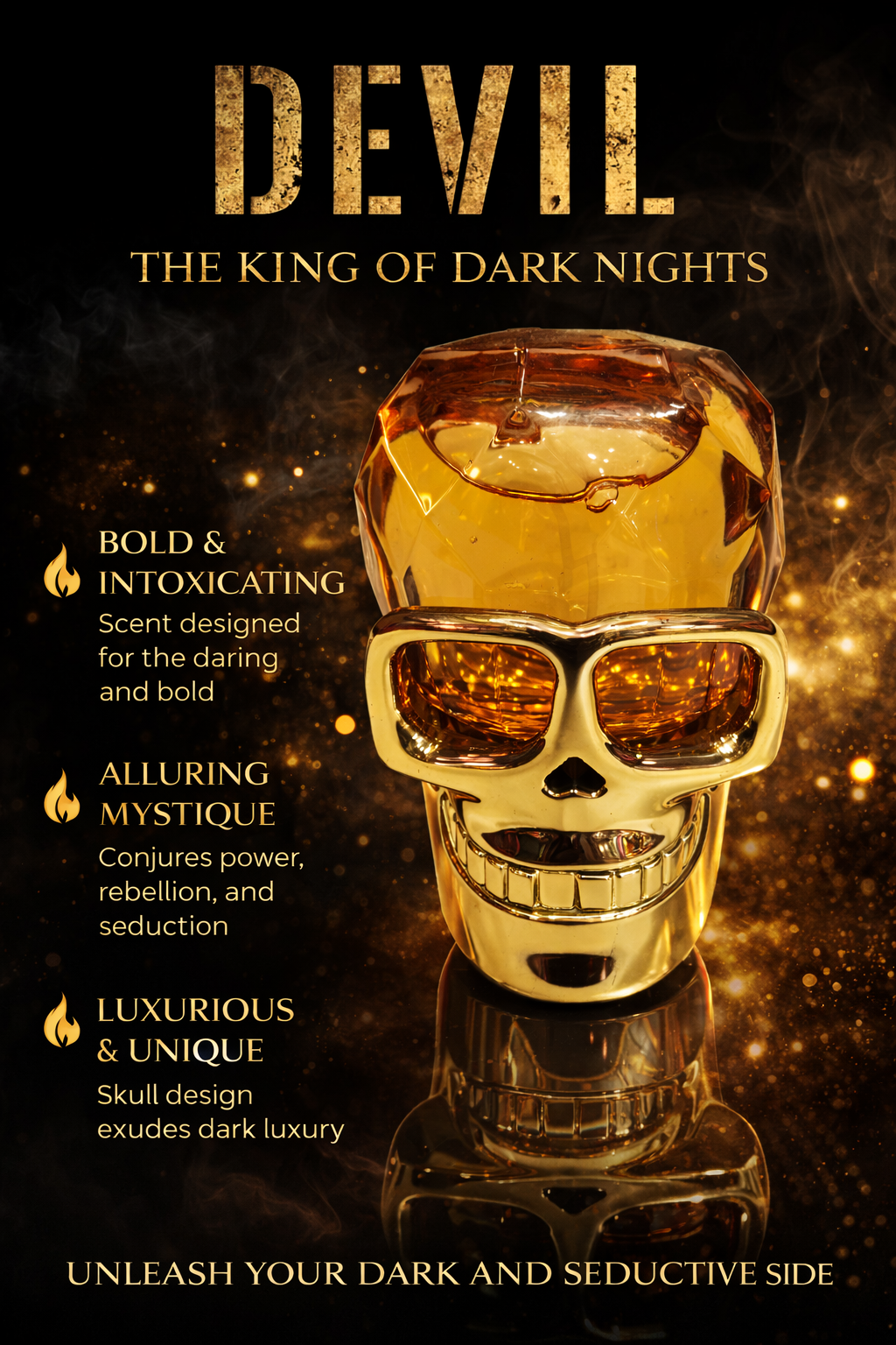 Devil Eau De Parfum for Men 100ml – Long Lasting Bold & Intense Fragrance | Dark Luxury Perfume | Premium Night Wear Scent