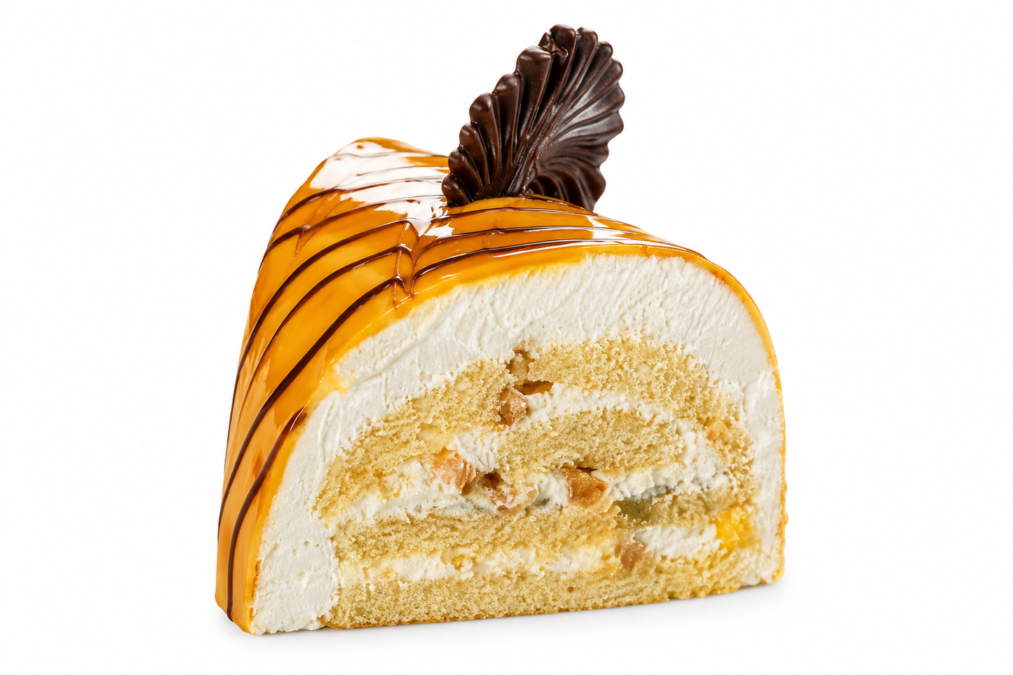 Butterscotch Swiss Roll Cake | Butterscotch Cream Roll Pastry | Soft Sponge Cake Roll with Fresh Cream | Premium Bakery Dessert | Tea Time Cake Roll | Eggless Cake Roll