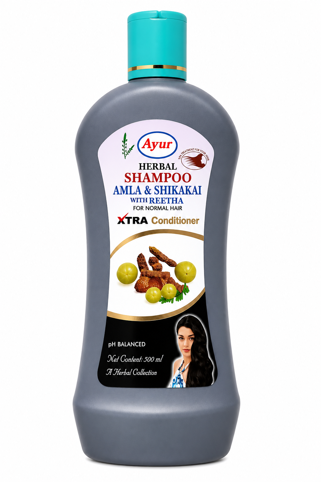 Ayur Herbal Shampoo, Amla Shikakai Reetha Shampoo, herbal shampoo, Ayurvedic shampoo, natural shampoo, shampoo for normal hair, herbal hair cleanser, conditioning shampoo