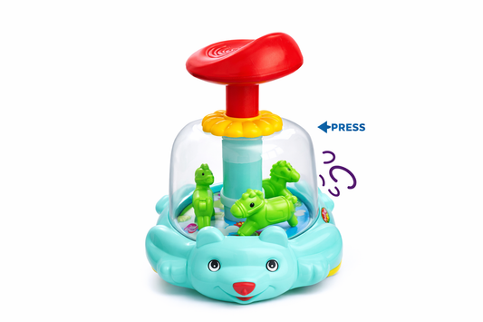 Spin Pony Toy for Kids (1+ Years) – Push & Spin Pony Toy with Moving Animals, No Battery Required, Interactive Baby Toy for Toddlers