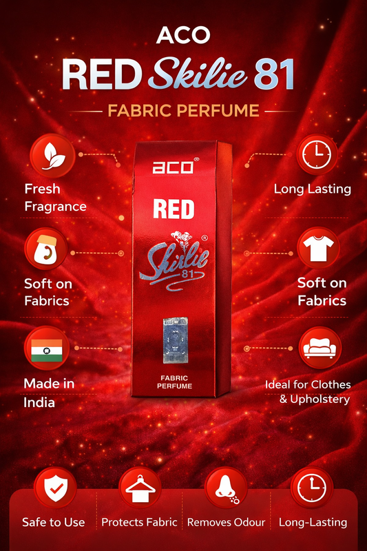 ACO Red Skilie 81 Fabric Perfume Spray for Clothes & Sofa | Long Lasting Fabric Freshener