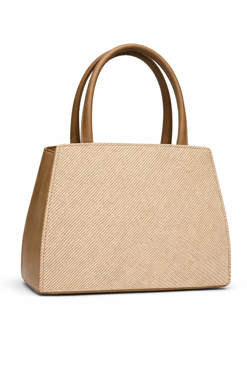 Women’s Textured Handbag, Premium Faux Leather Satchel with Gold Ring Clasp, Multi-Compartment Tote Bag with Zip Pocket & Slip Pockets for Office & Daily Use
