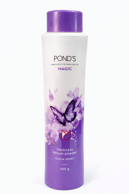 POND’S Magic Acacia Honey Freshness Talcum Powder 400g | Long Lasting Sweet Fragrance | Soft Smooth Skin | Gentle Daily Body Powder for Women