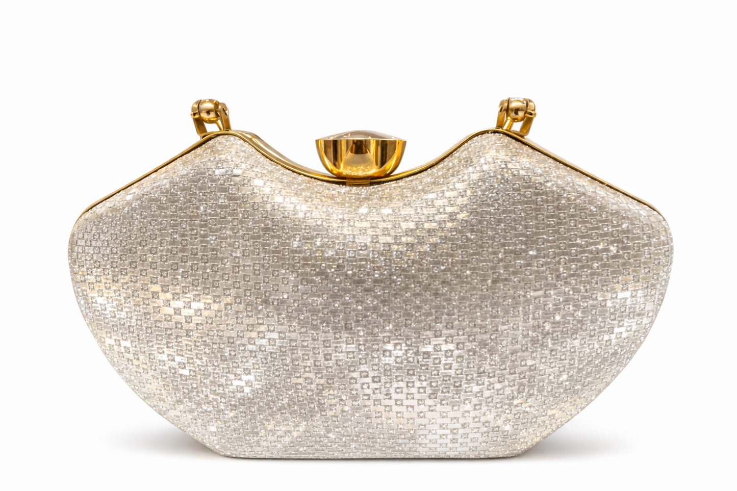 Luxury Gold Clutch Purse for Women | Premium Leather Evening Bag with Glitter Finish