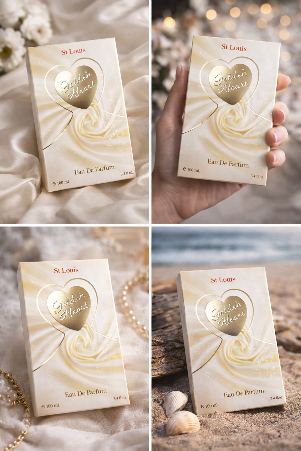 St Louis Golden Heart Eau De Parfum 100ml – Floral Sweet Perfume for Women | Long Lasting Luxury Fragrance | Elegant Gift Perfume