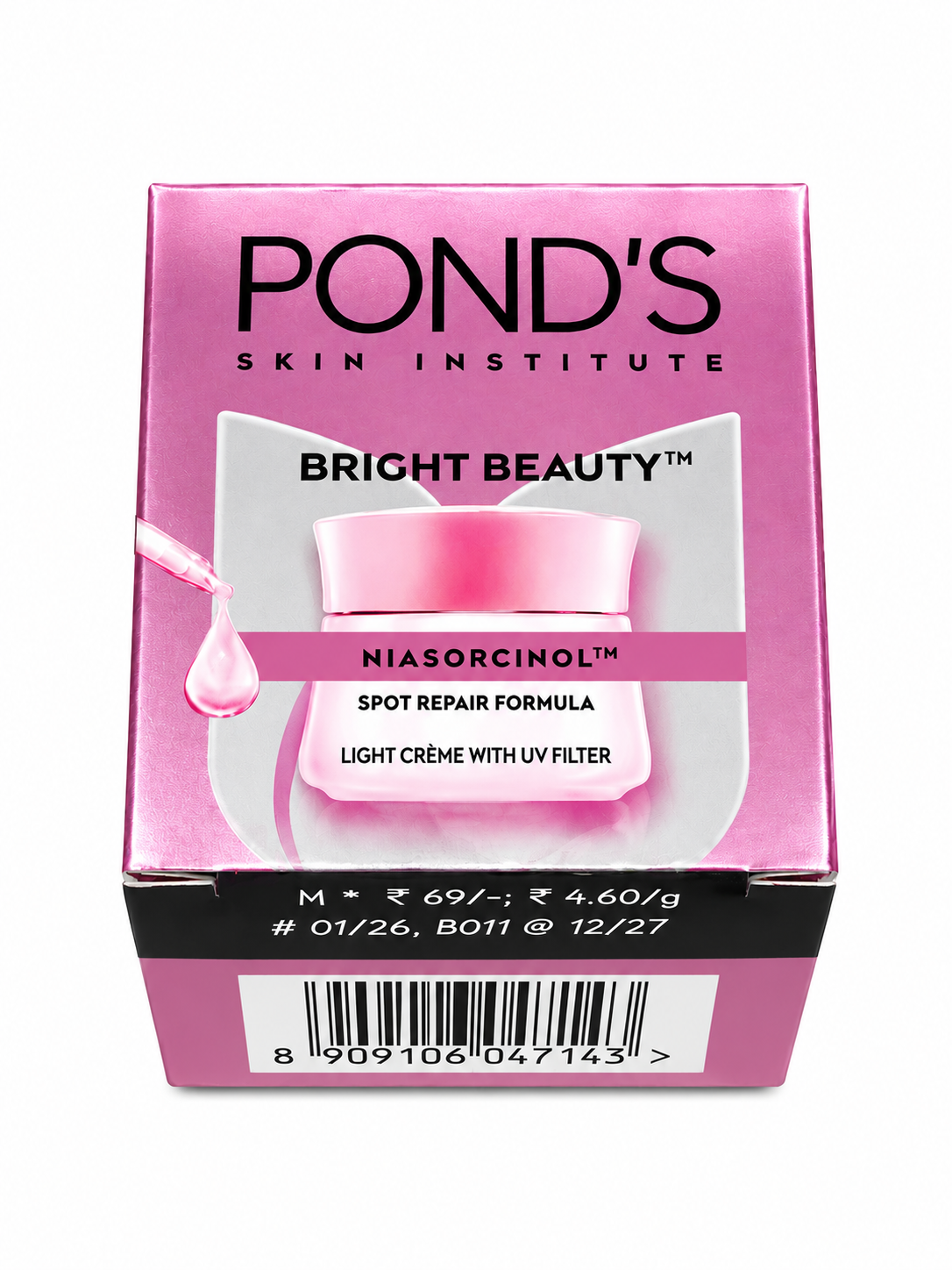Pond's Bright Beauty Spot Repair Light Crème with UV Filter – Niacinamide Face Cream for Dark Spot Care, Skin Brightening & Daily Moisturization, 15g
