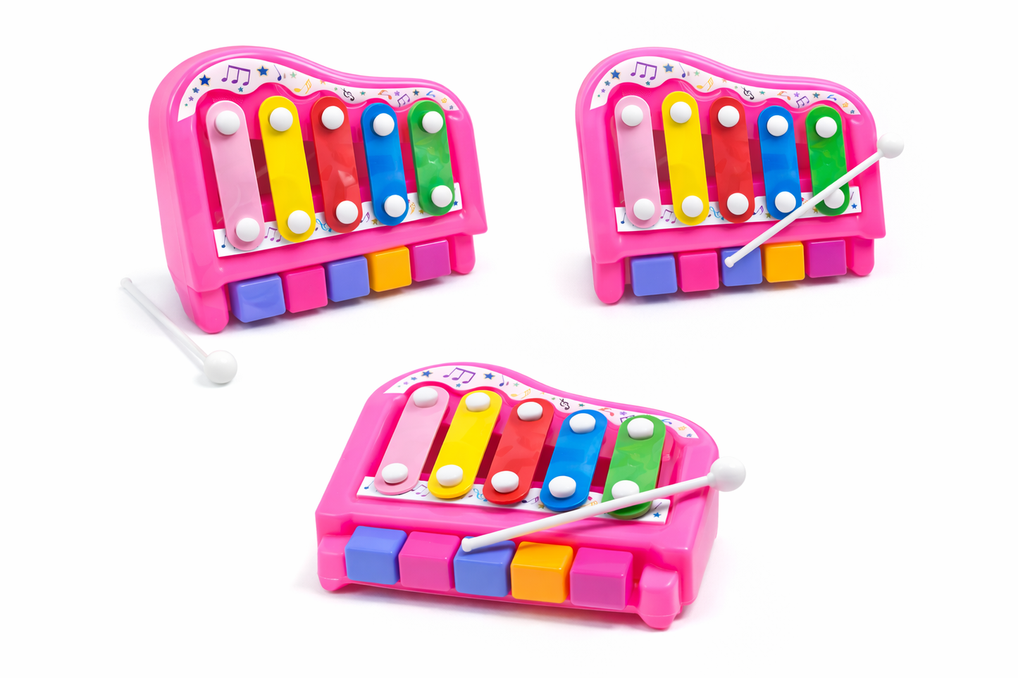 Kids Piano with Xylophone Toy, Musical Instrument Toy with Colorful Keys & Safe Mallet, Early Learning Music Toy for Toddlers (18+ Months), BPA-Free Educational Toy