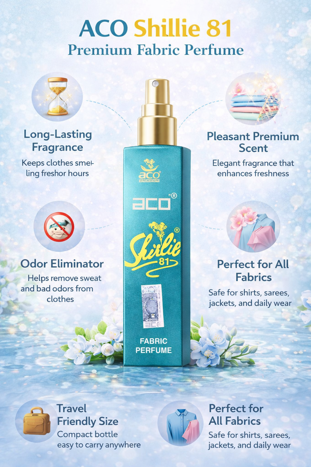 ACO Shillie 81 Fabric Perfume Spray | Long-Lasting Clothes Fragrance