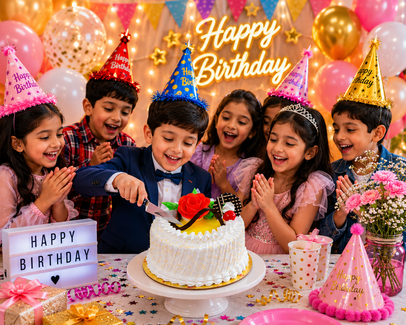 Premium Pineapple Fresh Cream Cake (500 grams) | Designer Pineapple Cake with Rose Decoration | Birthday Cake | Anniversary Cake | Celebration Cake | Eggless Cake Option