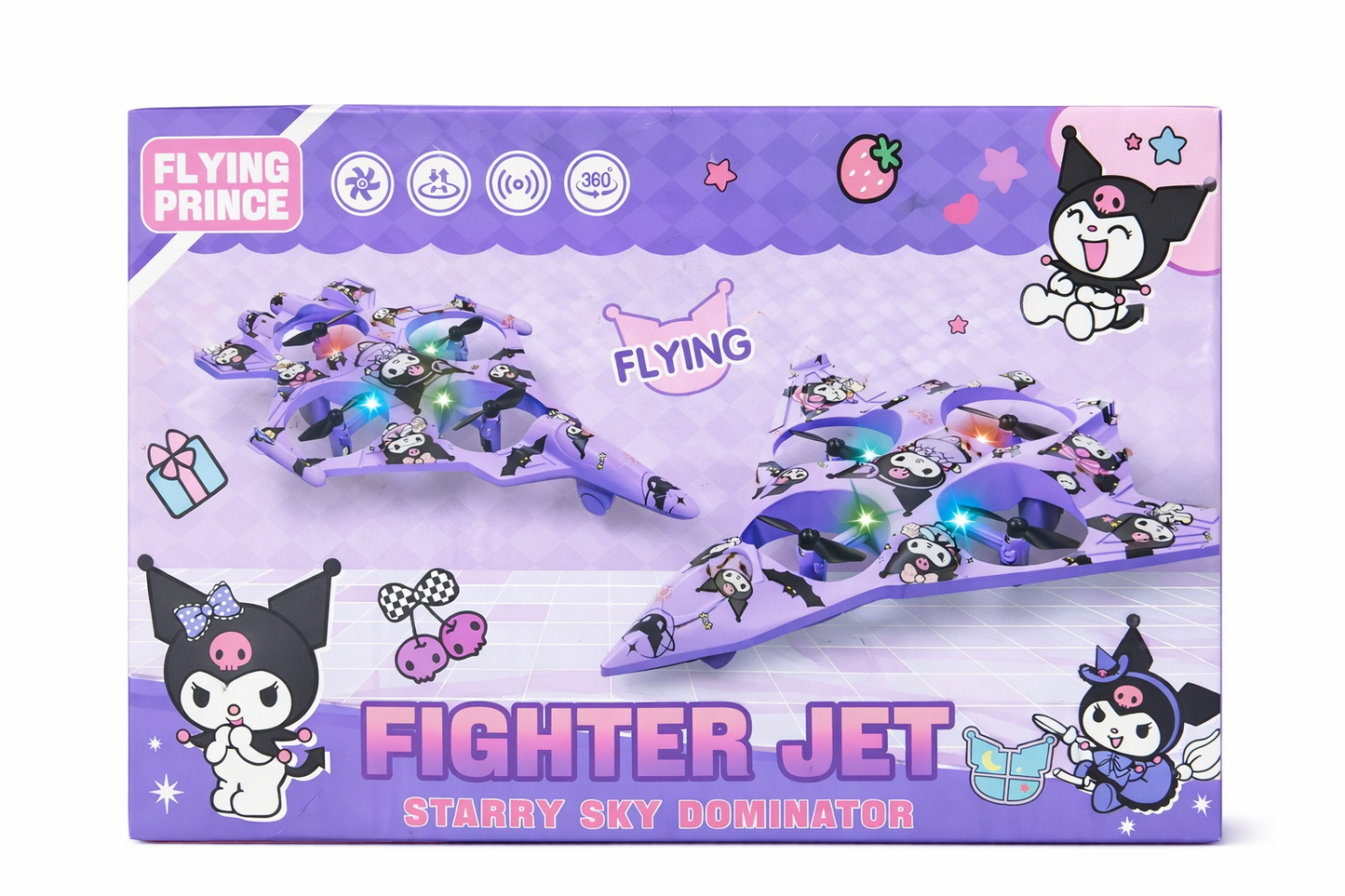 Hand Sensor Flying Spinner Toy for Kids & Teens – LED Light Mini Drone UFO with 360° Rotation, Automatic Hover & Music – Cute Cartoon Design Flying Toy (Rechargeable)